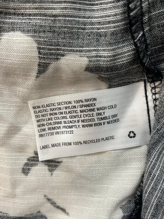 NEW Women's Black & Ivory Floral Long Sleeve Midi Dress Cottagecore Size 2X - Picture 4 of 5